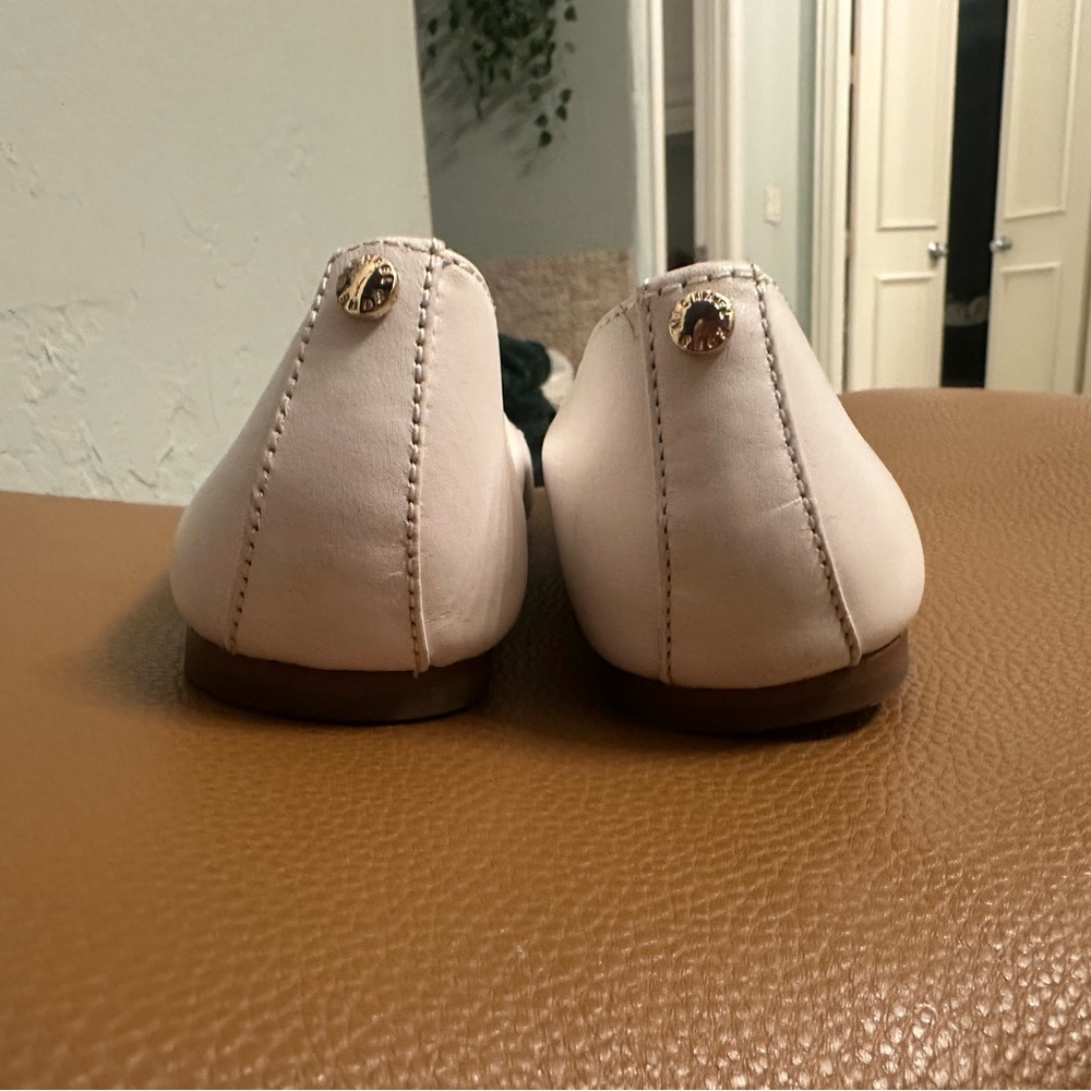 MICHAEL Michael Kors White Flats with Gold Buckle - Picture 3 of 4